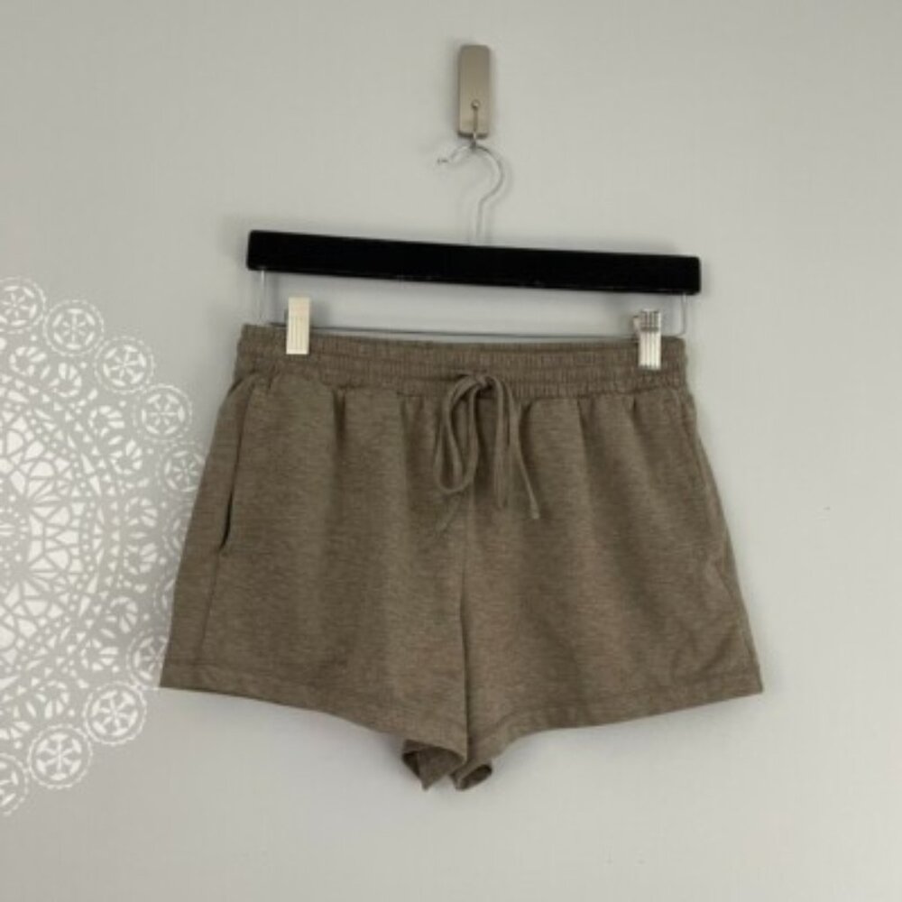 Girlfriend Collective Womens Athletics shorts - RESET collection - tan - large